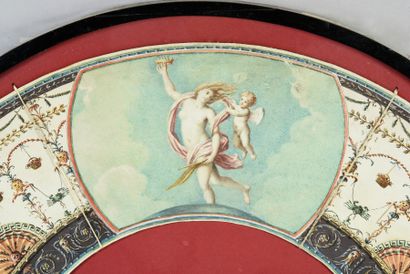 null Celestial Venus, Italy, ca. 1770-1780
Fan leaf, so-called "Grand tour", in cream-coloured...