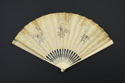 null The Sleep of Love, circa 1800
Folded fan, the paper leaf engraved and painted...