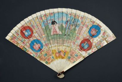 Oriental Loves, ca. 1700 Broken type fan...