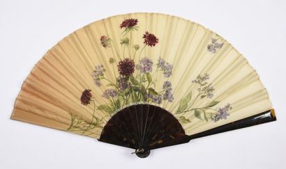 null Sea Scabious and Olympus Grass, ca. 1890-1900
Folded fan, the cream silk leaf...