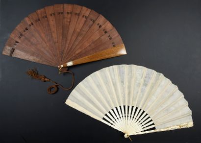 null Open air fan, circa 1890
Wooden fan of broken type. The figure in the centre,...