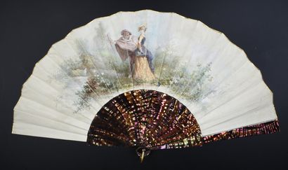 Gustave Lasellaz (1841-1918) 
Pierrot and Colombine, circa 1890-1900



Large fan,...