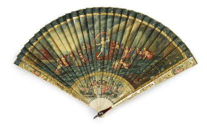 null Amphitrite, circa 1700
Painted ivory fan of Amphitrite on a chariot pulled by...