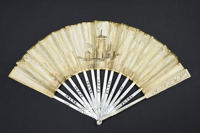 null The Colosseum, Italy, circa 1770
Folded fan, called "Grand Tour", the double...