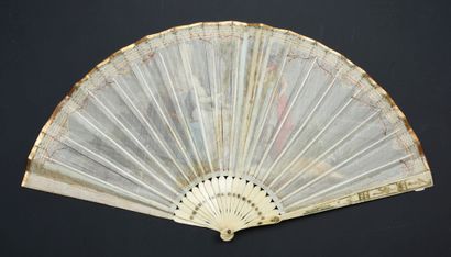  Penelope refuses the Royal Tributes, ca. 1800-1810 Folded fan, the silk leaf painted...