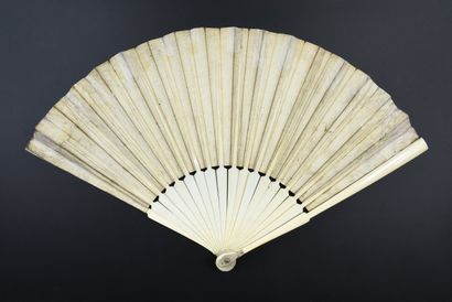 null The voyage, circa 1700-1720
Folded fan, the skin sheet painted with gouache...