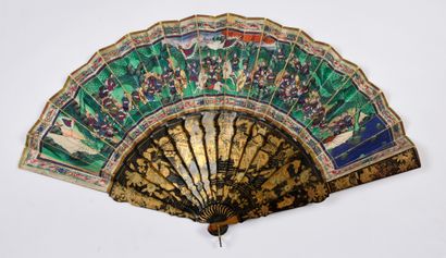The battle, China, 19th century
Folded fan,...