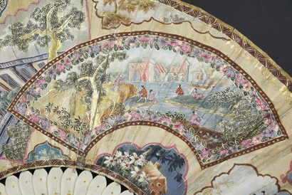 null Éventail bijou, Les amours naissantes, vers 1730-1740
Exceptionnel éventail...