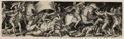 Etienne (1518/1519 - 1583) d'après Baptiste Pellerin (actif de 1549 à 1575) 
Combats,...