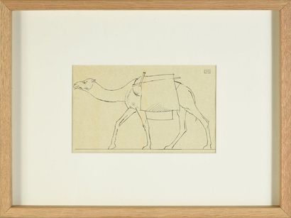 Bernard BOUTET DE MONVEL (1881-1949) 
Dromedary, facing right
Dromedary, facing left
Pen...