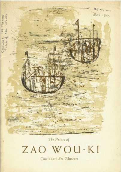 ZAO WOU-KI (1920-2013) 
Voiles à la mer 1953
Lithographie en 5 couleurs,
500 x 655...