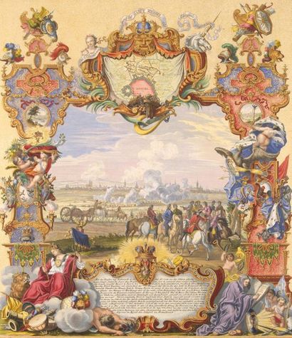Georg Philipp Rugendas (1666-1742) 
Siège de la forteresse de Lille (Ryssel), par...