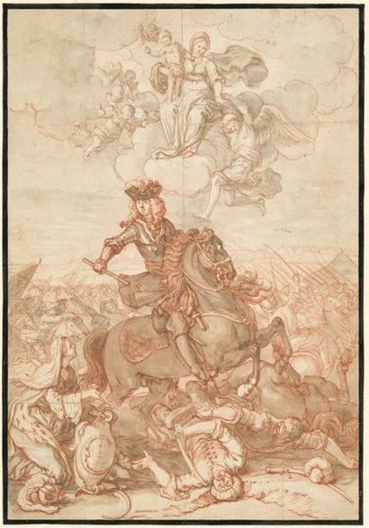 Georg Philipp Rugendas (1666-1742) 
Siège de la forteresse de Lille (Ryssel), par...