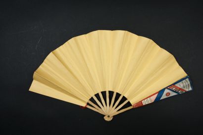 null ALCOHOLS - Folded fan, double sheet of paper printed with a map of the southwest...