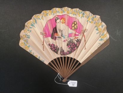 null Confidence, circa 1920-1930

Folded fan, of balloon form the double sheet in...