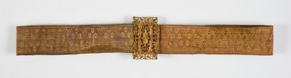 null Two ladies' belts, second half of the 19th century, both similar with gold and...