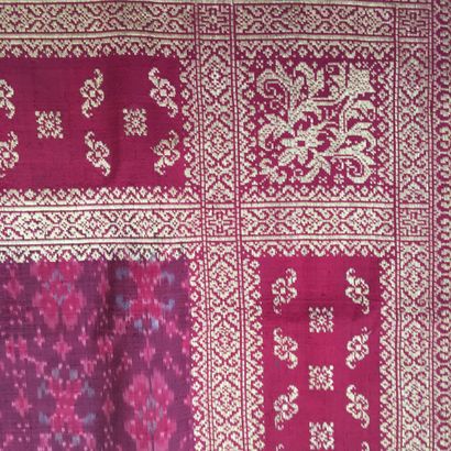 null Ceremonial shawl with spike, Palembang, Sumatra, Indonesia, ikat predominantly...