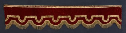 null Set of three Louis XIV style mantling, late 19th century, scalloped mantling...