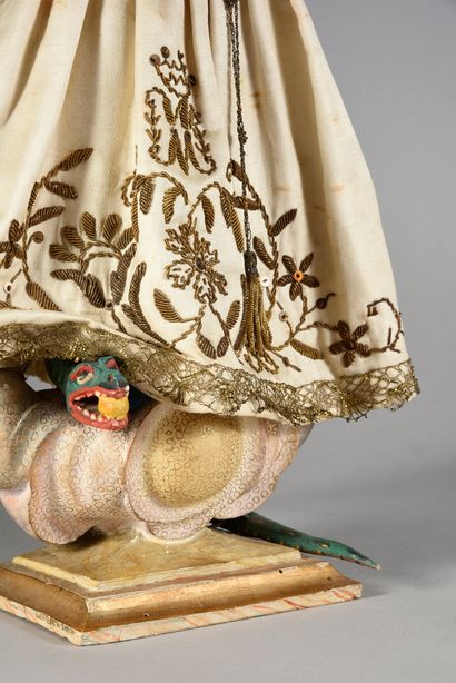 null Vierge habillée terrassant le serpent, Espagne, seconde moitié de XIXe siècle,...