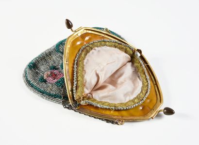 null Réticule du soir en broderie de perles, vers 1930, poche brodée en perles de...