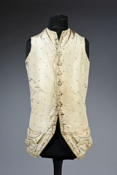 Embroidered basque waistcoat, Louis XVI period,...