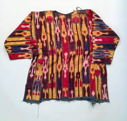 null Blouse de femme en ikat, Asie centrale, fin du XIXe-début du XXe siècle, taffetas...