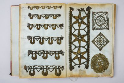 null Album of samples of metallic lace, Manufacture Morel in Lyon, end of the 19th...