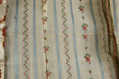 null Shaped silks, Louis XV and Louis XVI periods, mainly Mexican with light blue...