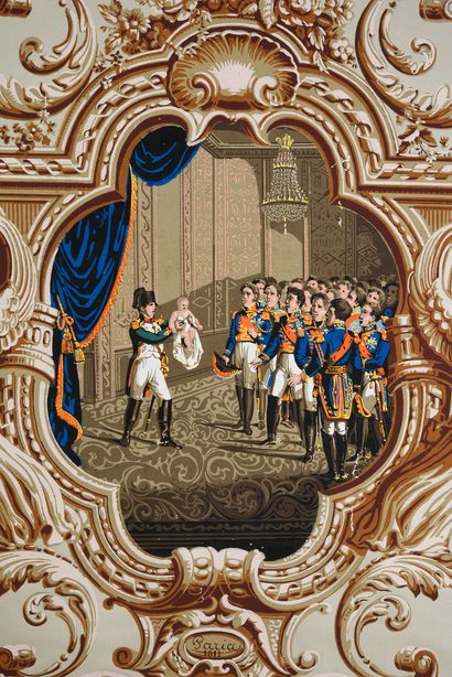 null Napoléon présentant le roi de Rome aux maréchaux 20 mars 1811 aux Tuileries,...