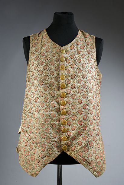 Basque waistcoat, circa 1760, droguet fashioned...