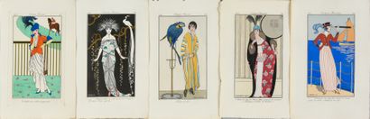  Journal des dames et des modes, Costumes parisiens, reunion of seventy-four plates,...
