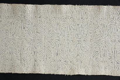 null Rare bordure en dentelle aux fuseaux, Flandres, milieu du XVIIe siècle.
Large...