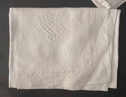 null Pairs of embroidered pillowcases, early 20th century.
Two pairs of pillowcases...