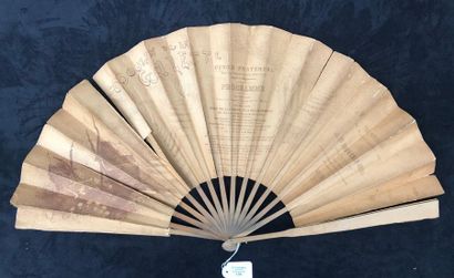 null MONTMARTRE - Very rare fan for the Moulin de la Galette in Montmartre, 1893....