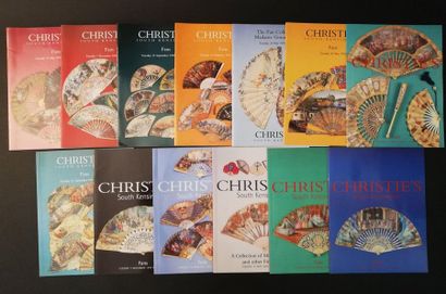 null CHRISTIE'S - 13 catalogues de ventes d'éventails de la maison de vente Christie's...