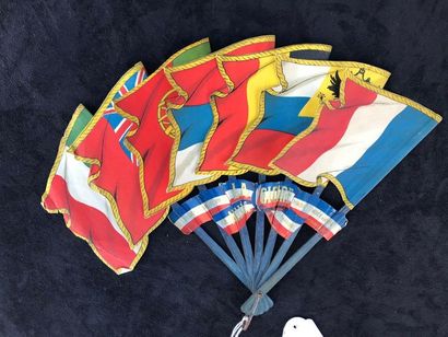 null Allied glory - circa 1918

Fan decorated with flags, bringing together the allies...