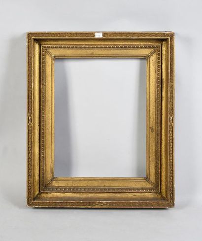 null Wooden frame and gilded paste said to have a hollow profile with gadroons and...