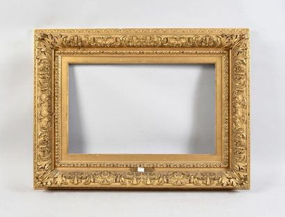 null Wooden frame and gilded stucco called Barbizon. Napoleon III period.
 37 x 59.5...