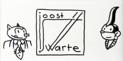 Swarte, Joost (1947) 
Autographe illustré réalisé au feutre. 
Signé. Dimensions à...