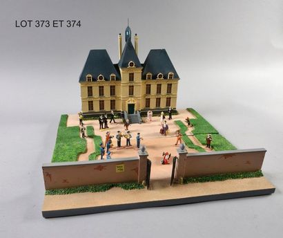 HERGÉ. Pixi Tintin.
Château de Moulinsart avec ses 13 personnages. 
Avec boîte. Etat...