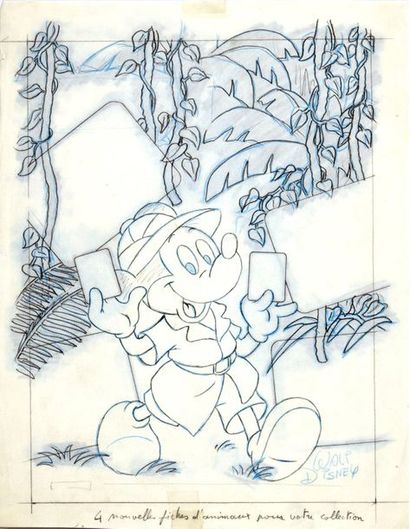 DISNEY (Studios) 
Minnie Mouse et Mickey
Un ensemble de deux illustrations réalisées...