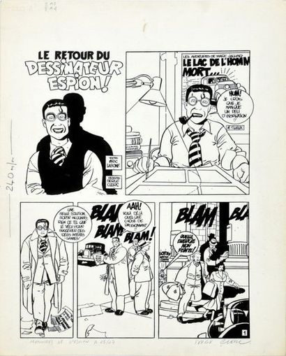 CLERC, Serge (1957) 
Phil Perfect. The return of the spy cartoonist.
Encre de Chine...