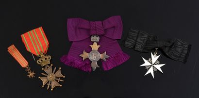 null LOT OF DECORATIONS.
Comprising: the Croix de Guerre (Belgium) badge in bronze,...