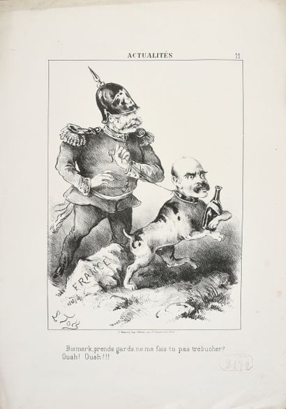 null NAPOLEON III AND THE DEFEAT OF SEDAN]. 
 Collection of 65 satirical posters...