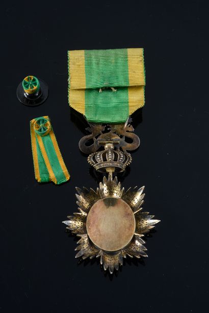 null ORDER OF THE DRAGON OF ANNAM (Indochina). 
 Officer's star, in vermeil, gold...