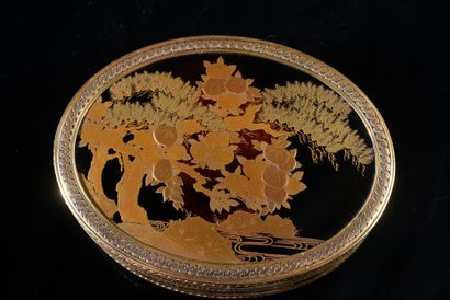 null LARGE JAPANESE LACQUER SNUFFBOX, SALLOT PIERRE-GUILLAUME, PARIS, 1781. Of oval...