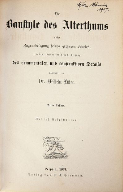 null LIBRARY OF
THE ROYAL HOUSE OF BAVIERS.
Lübke Wilhelm. Die Baustyle des Alterthums,...