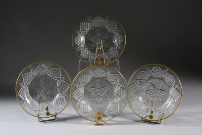 null TABLE SERVICE OF EMPEROR BOKASSA I.
Set of 4 crystal cups, round forms, with...