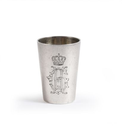 GERMAN ROYAL HOUSE. 
 Small silver goblet,...