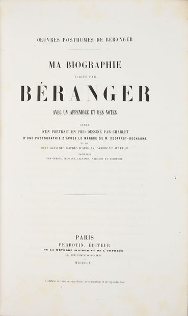 BÉRANGER Pierre-Jean de.